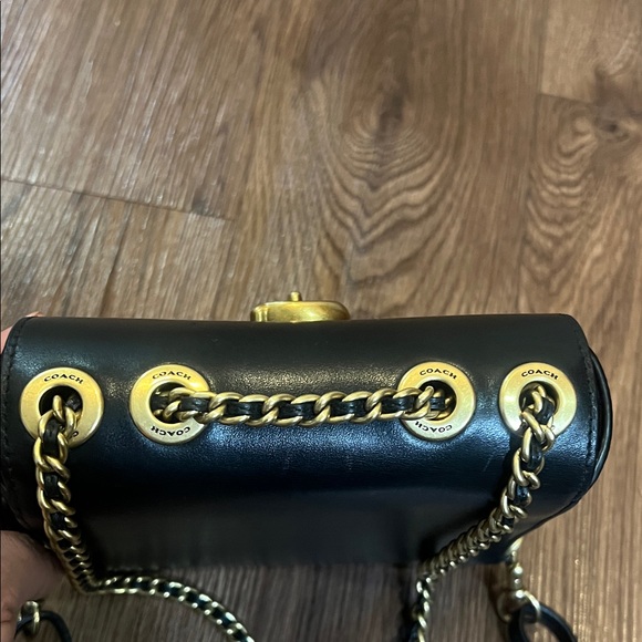 Coach Black Crossbody Bag with Gold Accents - Picture 7 of 15